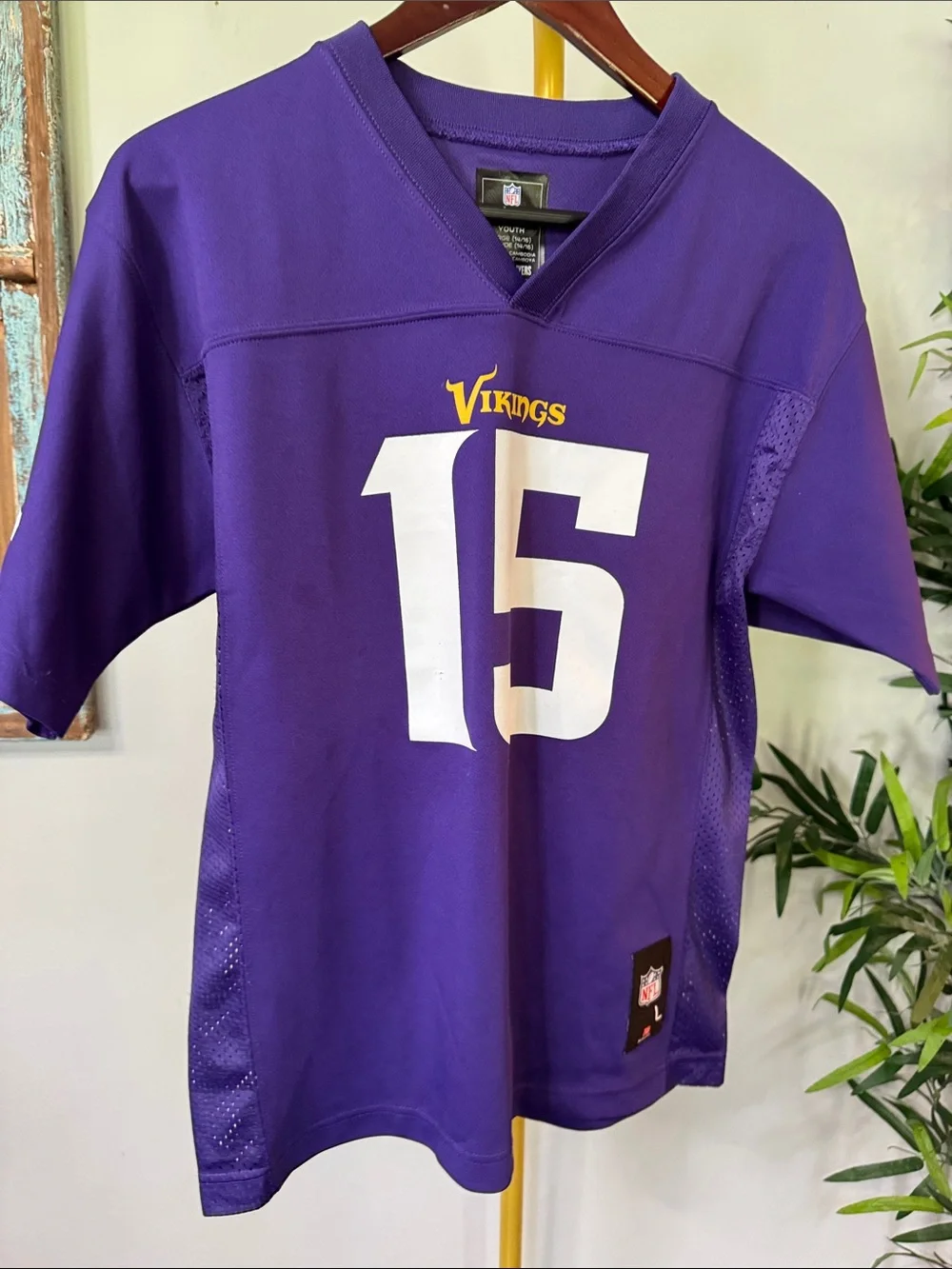Minnesota Vikings #15 Jennings Purple Football Jersey